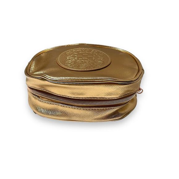 Vince Camuto Metallic Rose Gold Cosmetic Makeup Bag - Picture 6 of 7
